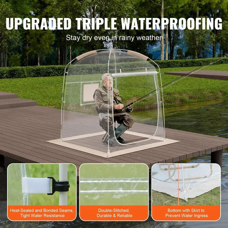 VEVOR Sports Tent Instant Tent Shelter Weather Proof 1 Person Clear Bubble Tent
