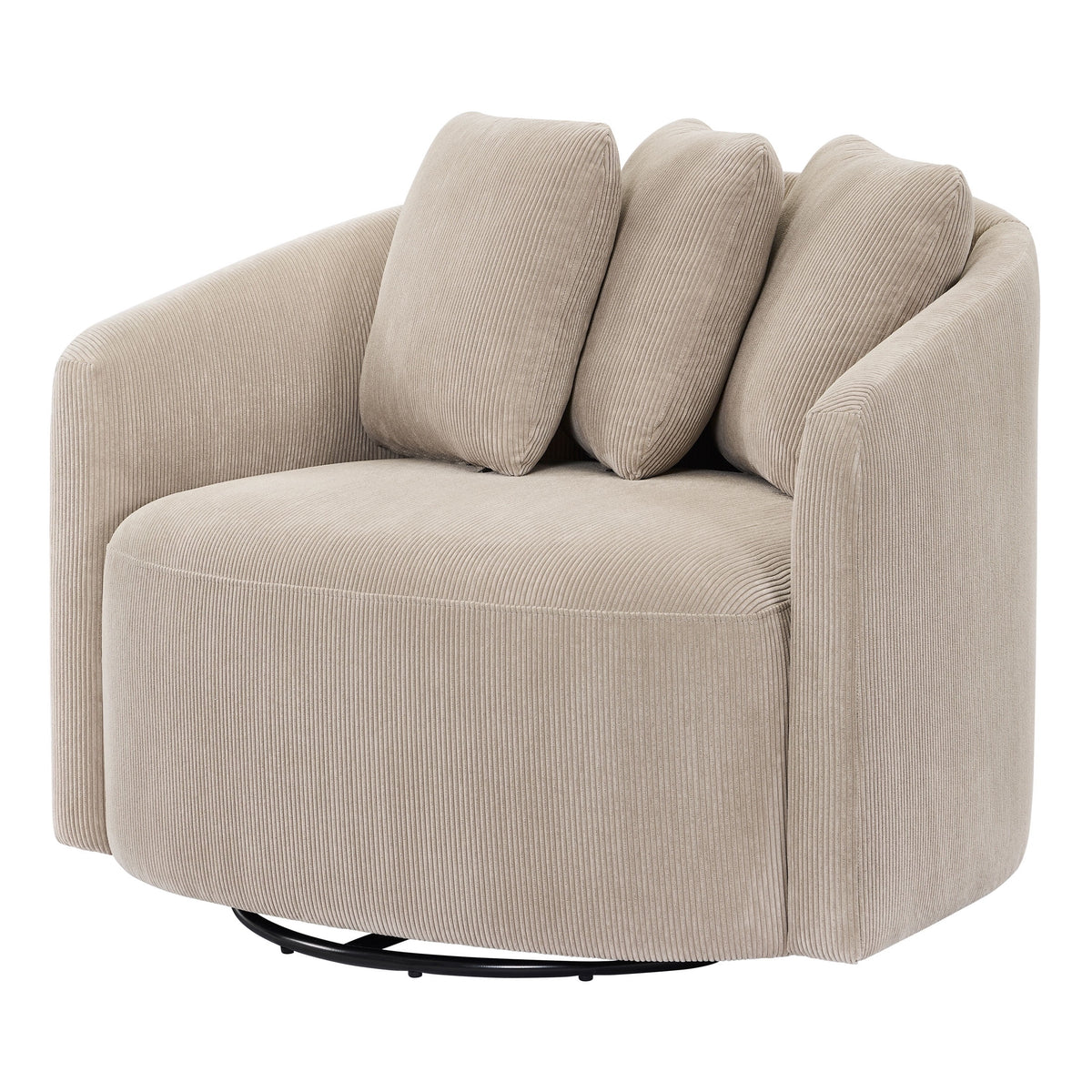 Beautiful Drew Accent Chair by Drew Barrymore, Cream Boucle