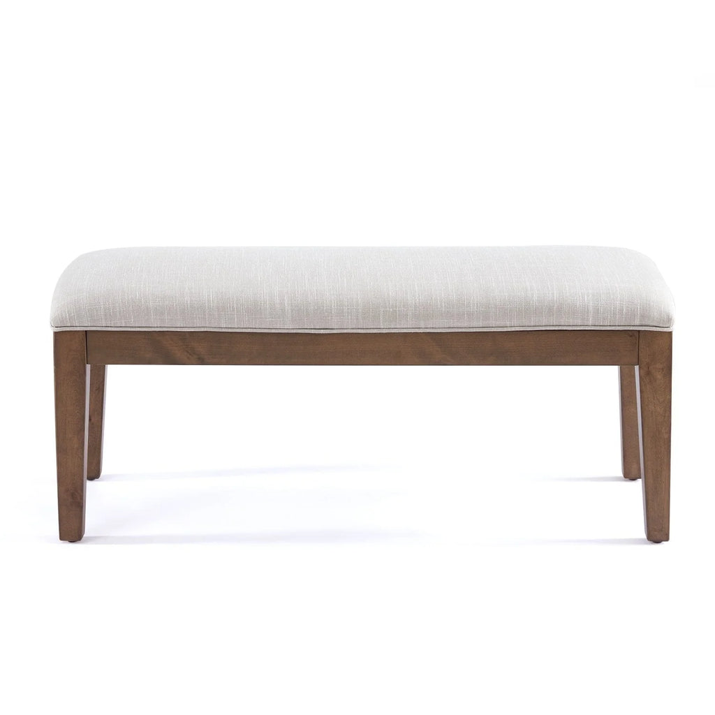 HUIMO Button-Tufted Bench for End of Bed, Entryway Bench with Upholstered Linen Fabric, Ottoman Bench for Living Room,Dining Bench for Kitchen(Beige)