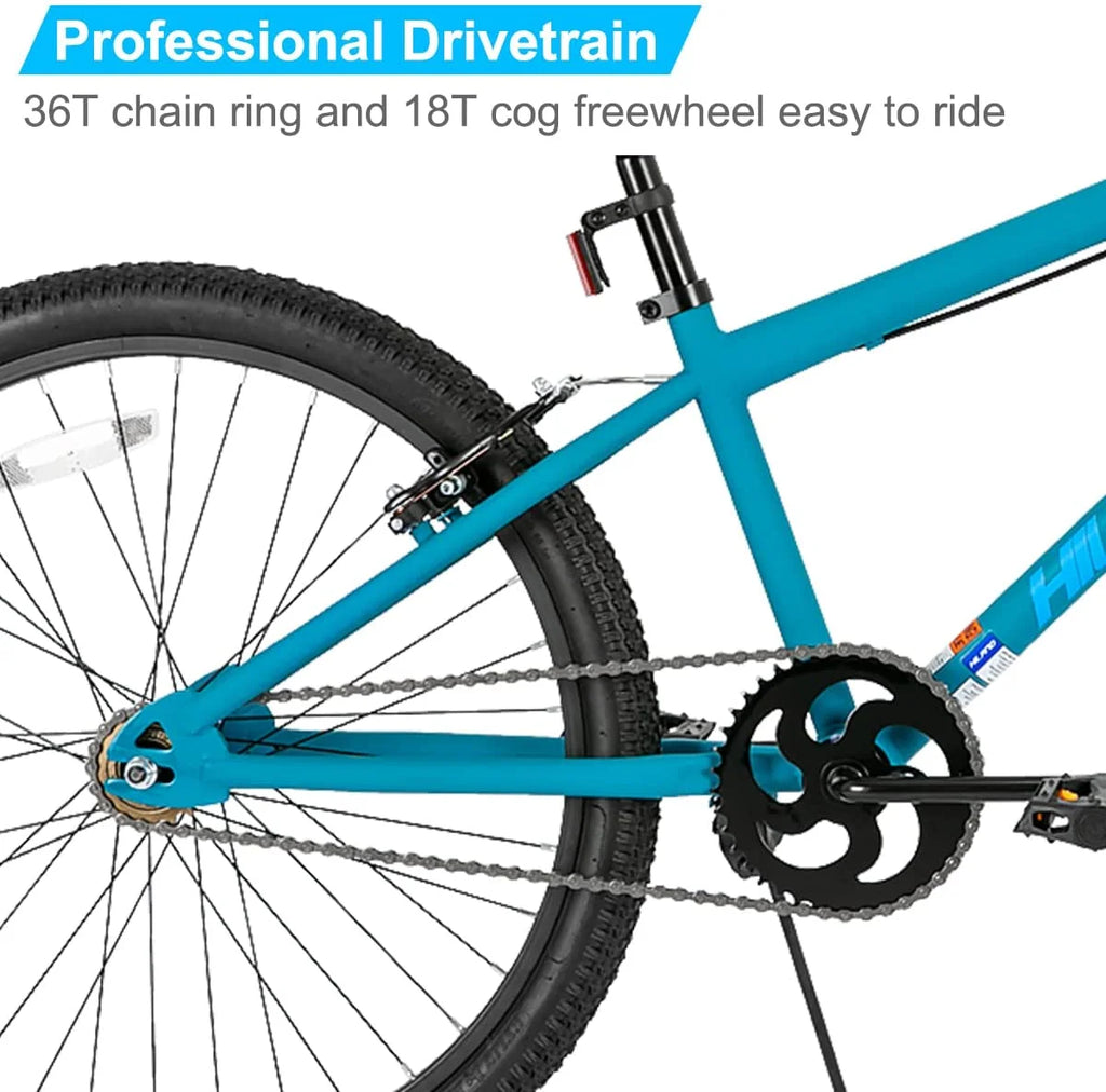 Hiland BMX BIKE 24 & 26 inch, Beginner-Level to Advanced Riders with 2 Pegs for Adults, Multiple Colors