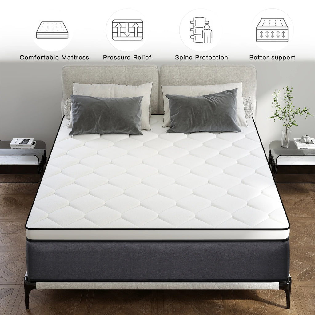 Full Mattress, 14 inch Hybrid Mattress in a Box,Medium Firm