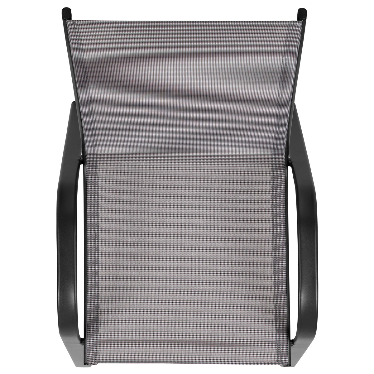Flash Furniture 5 Pack Brazos Series Brown Outdoor Stack Chair with Flex Comfort Material and Metal Frame