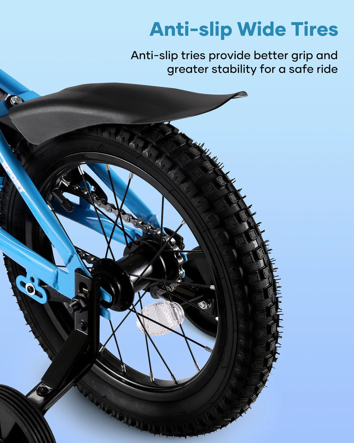 Naipo 14" Kids Bike Girls and Boys Blue Bike for Age 3-6 Years Old