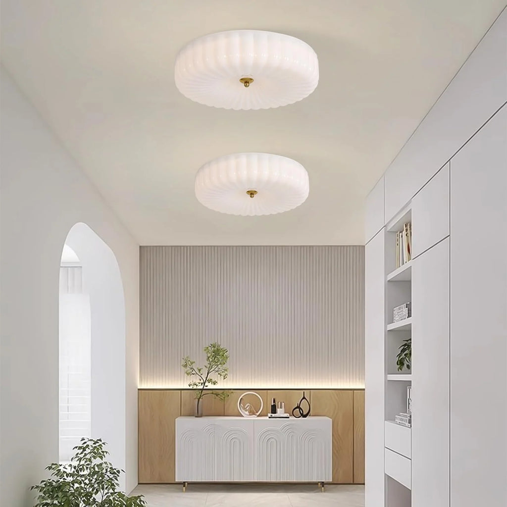 KCO Lighting Mid Century Modern LED Ceiling Lights Mint Green Glass Ceiling Lamp Large Hallway Ceiling Light
