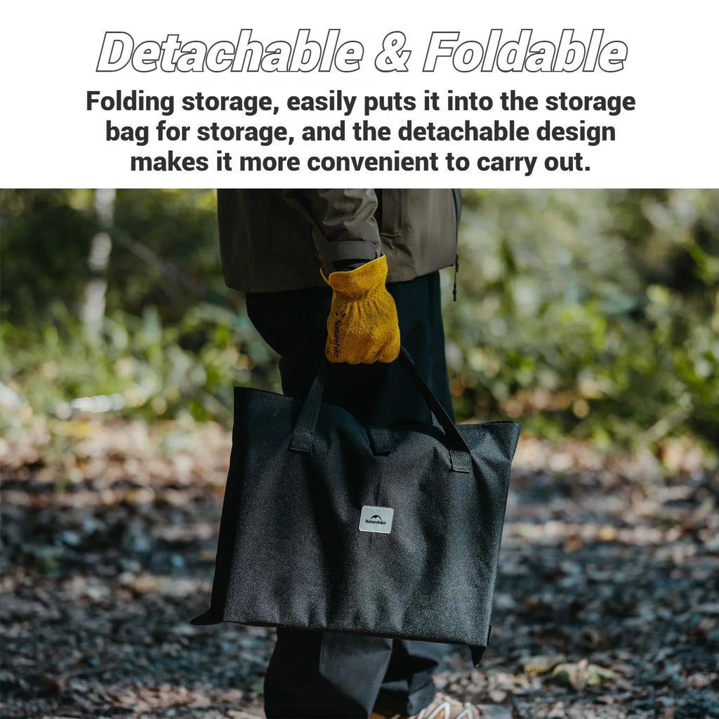 Naturehike, Portable Camping Table, Outdoor Detachable Tactical Camping Table, Lightweight Aluminium Camping Table with Light Pole, Adjustable Height