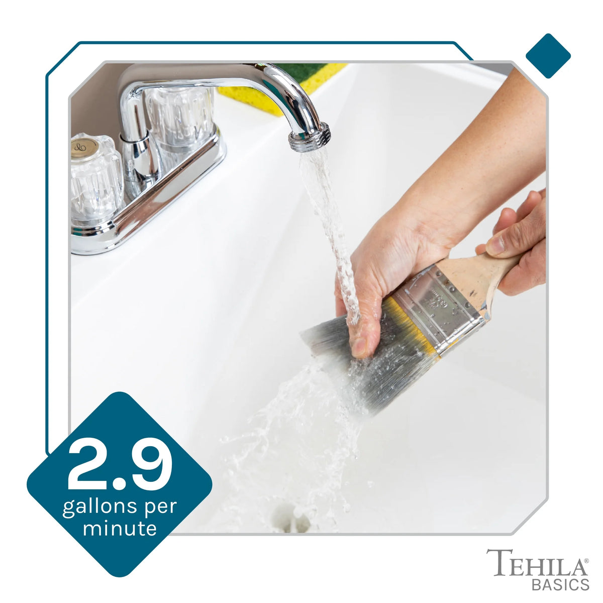 Tehila Freestanding Black Utility Sink with Black Faucet for Laundry Room