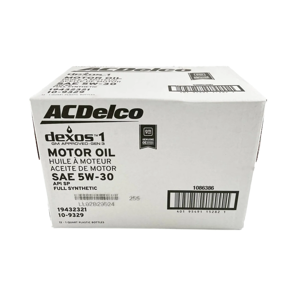 AC Delco GM Original Equipment 10-9329 (19432321) dexos?1 GEN 3 Full Synthetic 5W-30 Motor Oil - 1 qt. | Case of 12