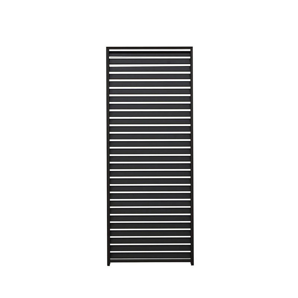 Mirador 10'x10' 111S Outdoor Pergola Accessories-Aluminum Fixed Shutter Wall, Dark Gray