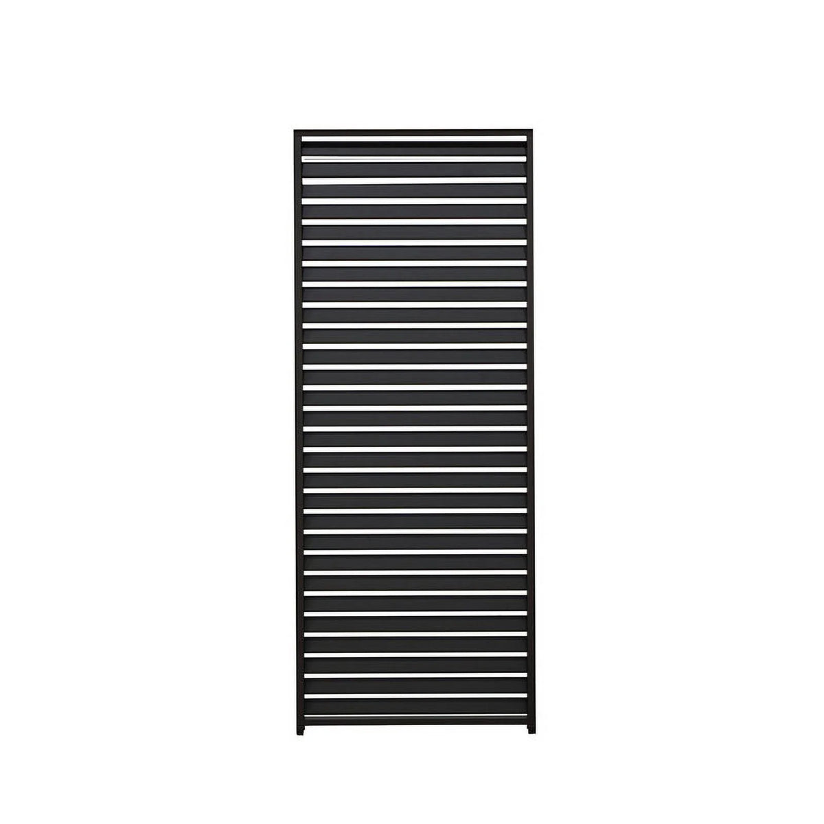 Mirador 10'x10' 111S Outdoor Pergola Accessories-Aluminum Fixed Shutter Wall, Dark Gray