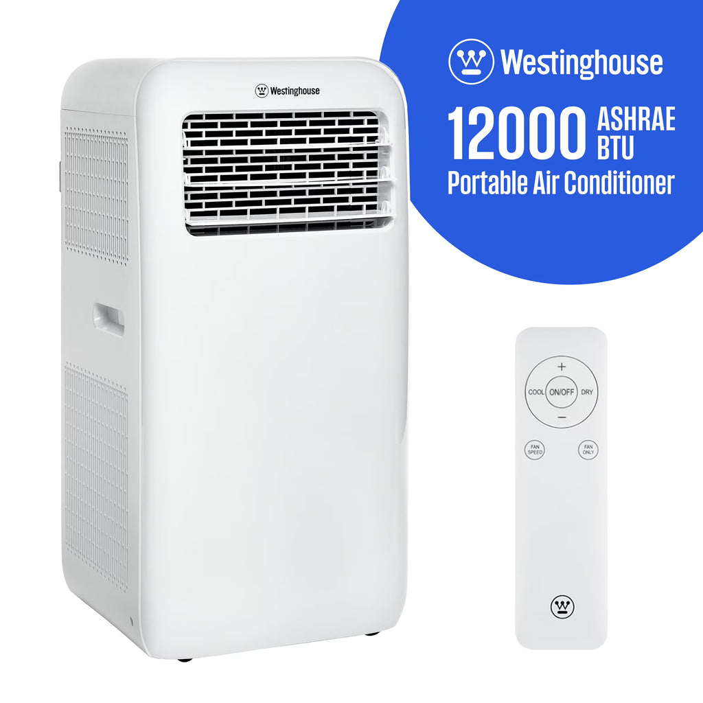Westinghouse 12,000 BTU Portable Air Conditioner & Dehumidifier with Remote & Smart App, up to 550 Sq Ft