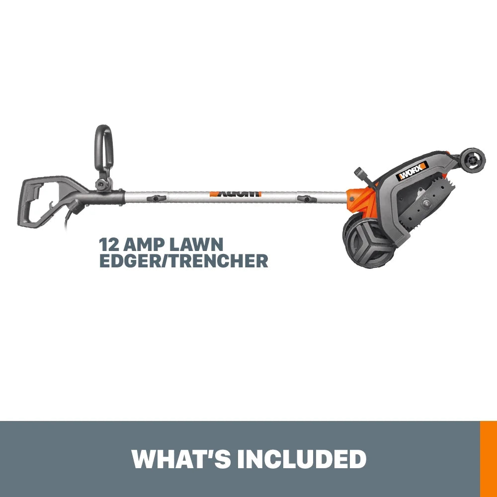 Worx WG896 12 Amp 7.5" Electric Lawn Edger & Trencher