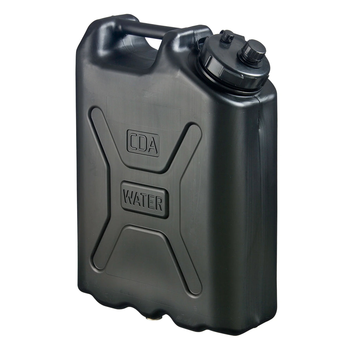 Scepter 5 Gallon Heavy Duty Military Style Water Container, (4 Pack), Black