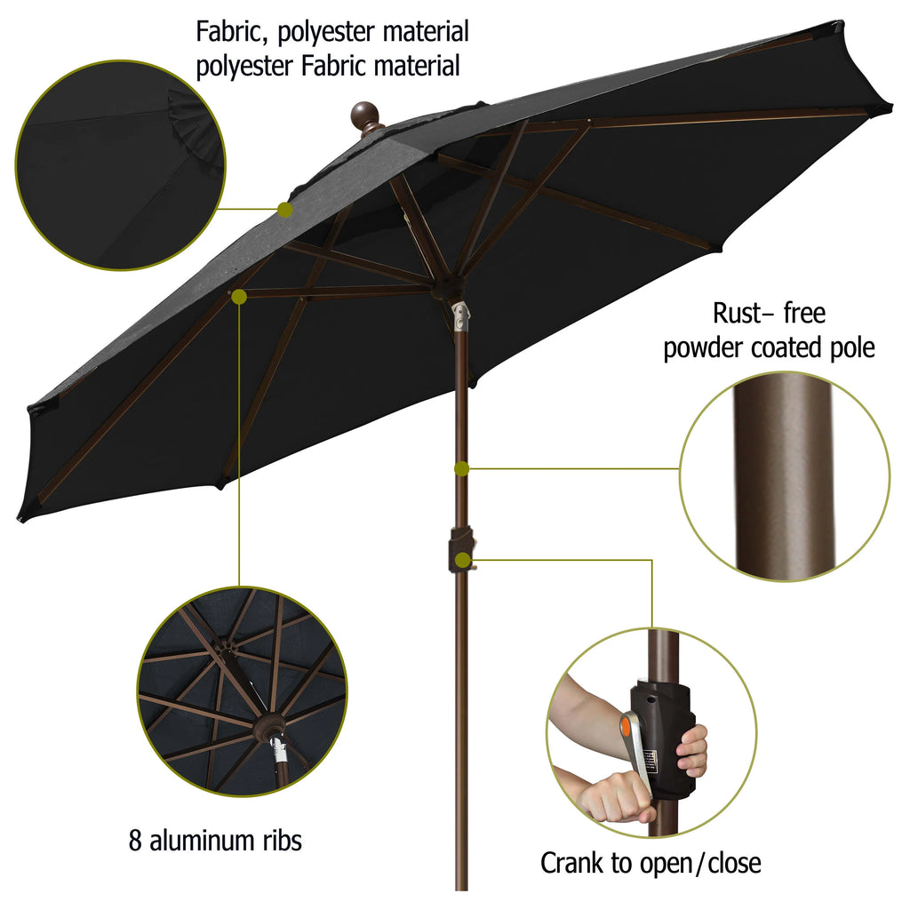 EliteShade 9Ft Market Umbrella Patio Outdoor Table Umbrella��Teal��