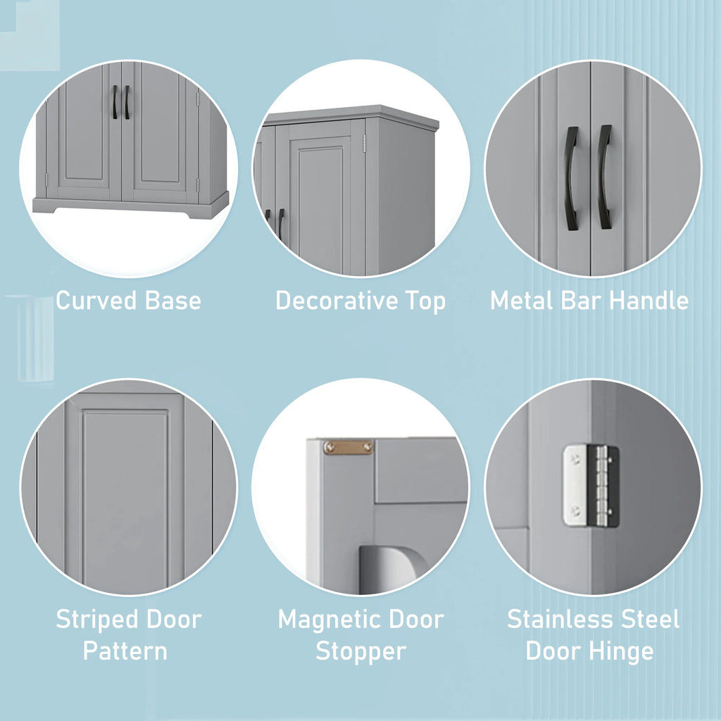 Euroco Bathroom Storage Cabinet with Multi-Functional Storage Space, Drawer with Slide Rails, Adjustable Shelf