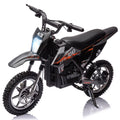 36V Electric Dirt Bike for Kids, Ride on Motorcycle 350W Brushless Motor Fast Speed 15.5MPH with LED Headlight, Leather Seat,Front+Back Brake for Teens Max Load 175lbs