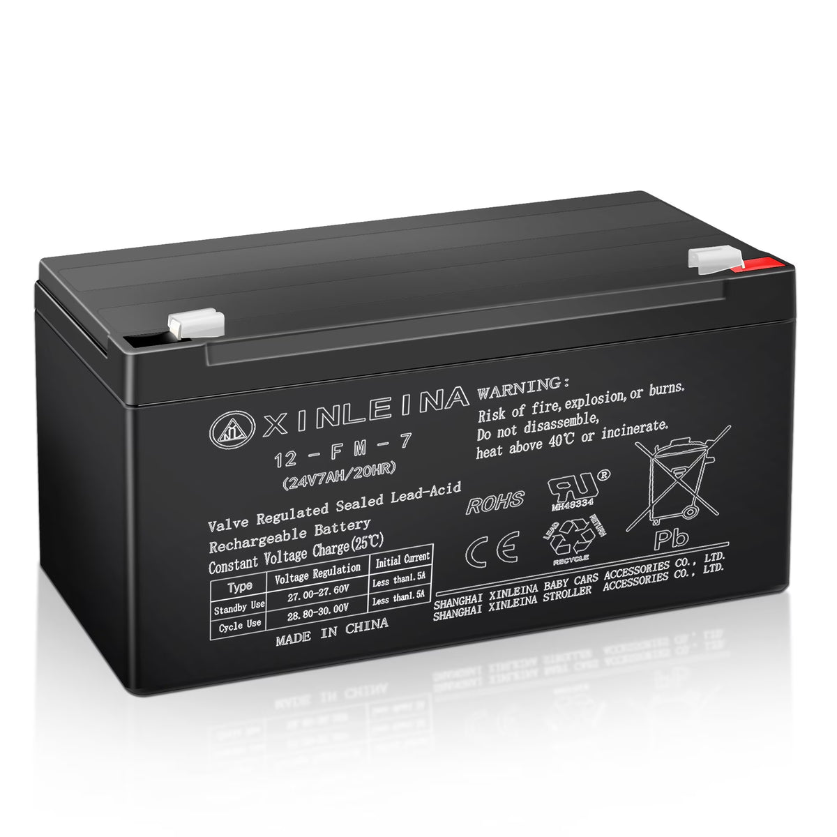 24V 7Ah Rechargeable Sealed Lead Acid Battery - Suitable for Most Kids Ride on Car - Battery Accessories