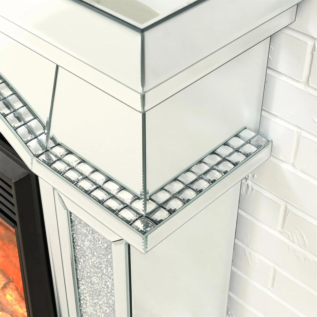 IKIFLY 47.24L x 41.33 H Mirrored Electric Fireplace