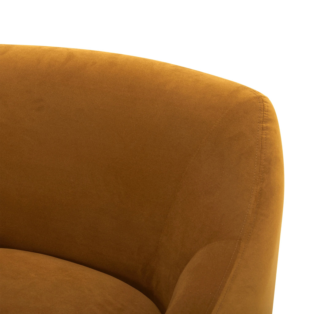 Better Homes & Gardens Emerson Curvy Accent Chair, Truffle Brown Boucle