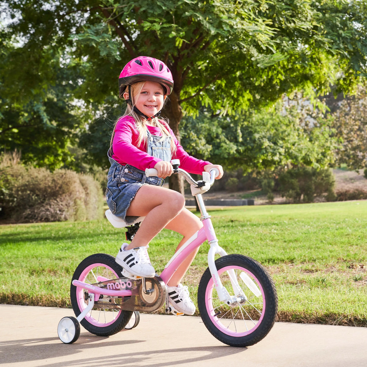 Mobo First Boy's 14" Kids Bike, Ages 3-5 Years Old, Red