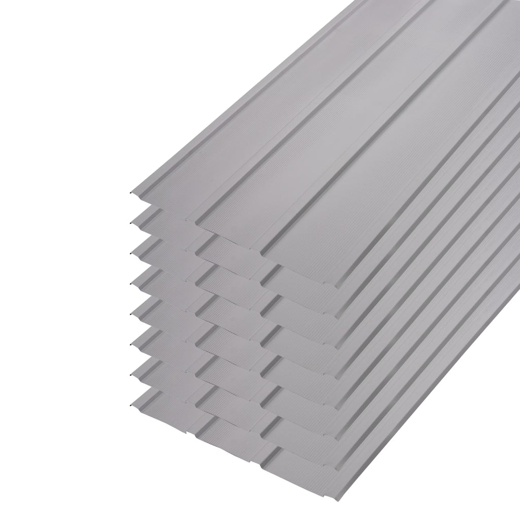 Set of 8 Arrow 45" x 27" Galvanized Corrugated Steel Roof Panels for DIY Shed, Garage, Carport, Charcoal