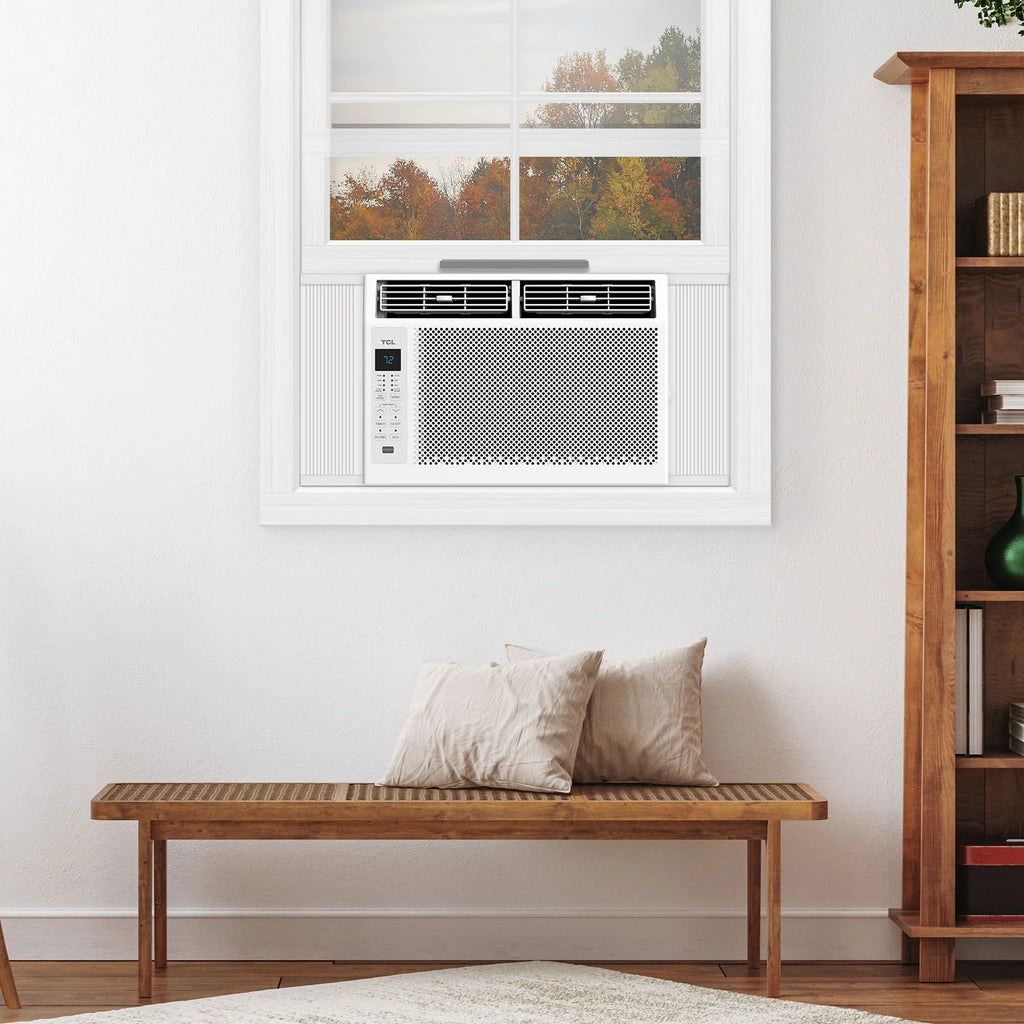 TCL 6,000 BTU Window Air Conditioner, 250 sq. ft., LED Display, Included Remote,  White, W6W32