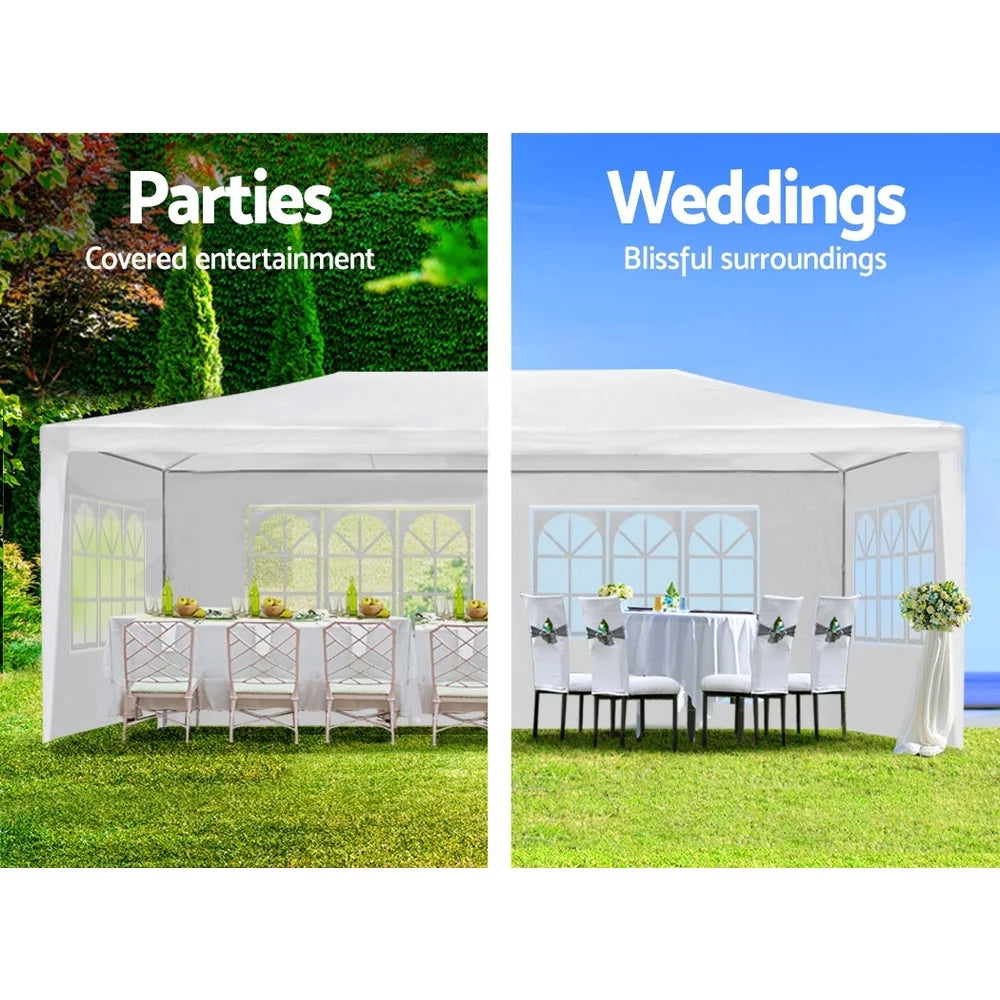 10'x20' Canopy Tent Wedding Party Outdoor Gazebo with 6 Removable Sidewalls for Weddings and Events