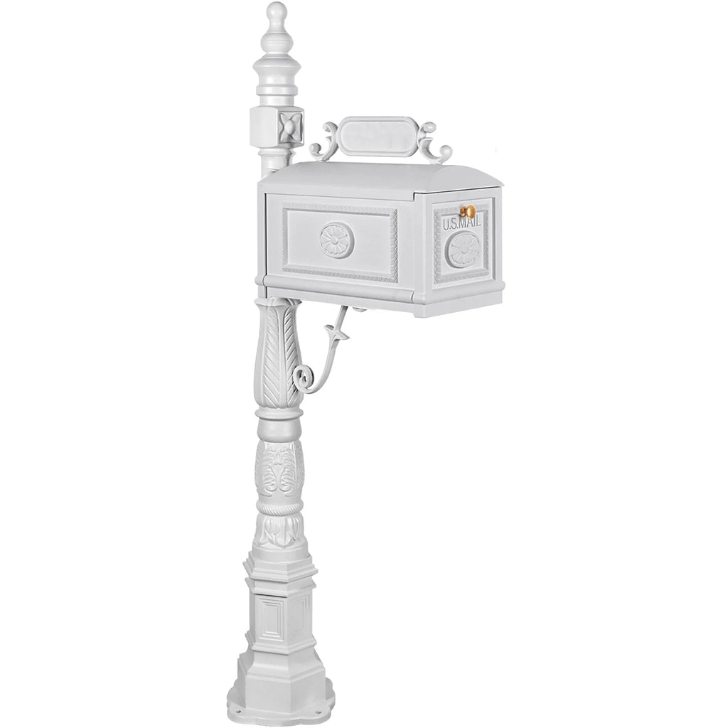Betisef Large Cast Aluminum Mailbox Barcelona Decorative Post Mail Box Combination Stratford Heavy Duty