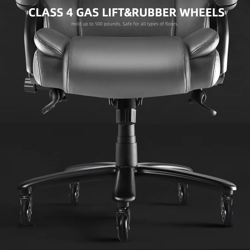 Waleaf Heavy Duty Big and Tall Office Chair 500lbs with Adjustable Lumbar Support,High Back Office Chair for Adults