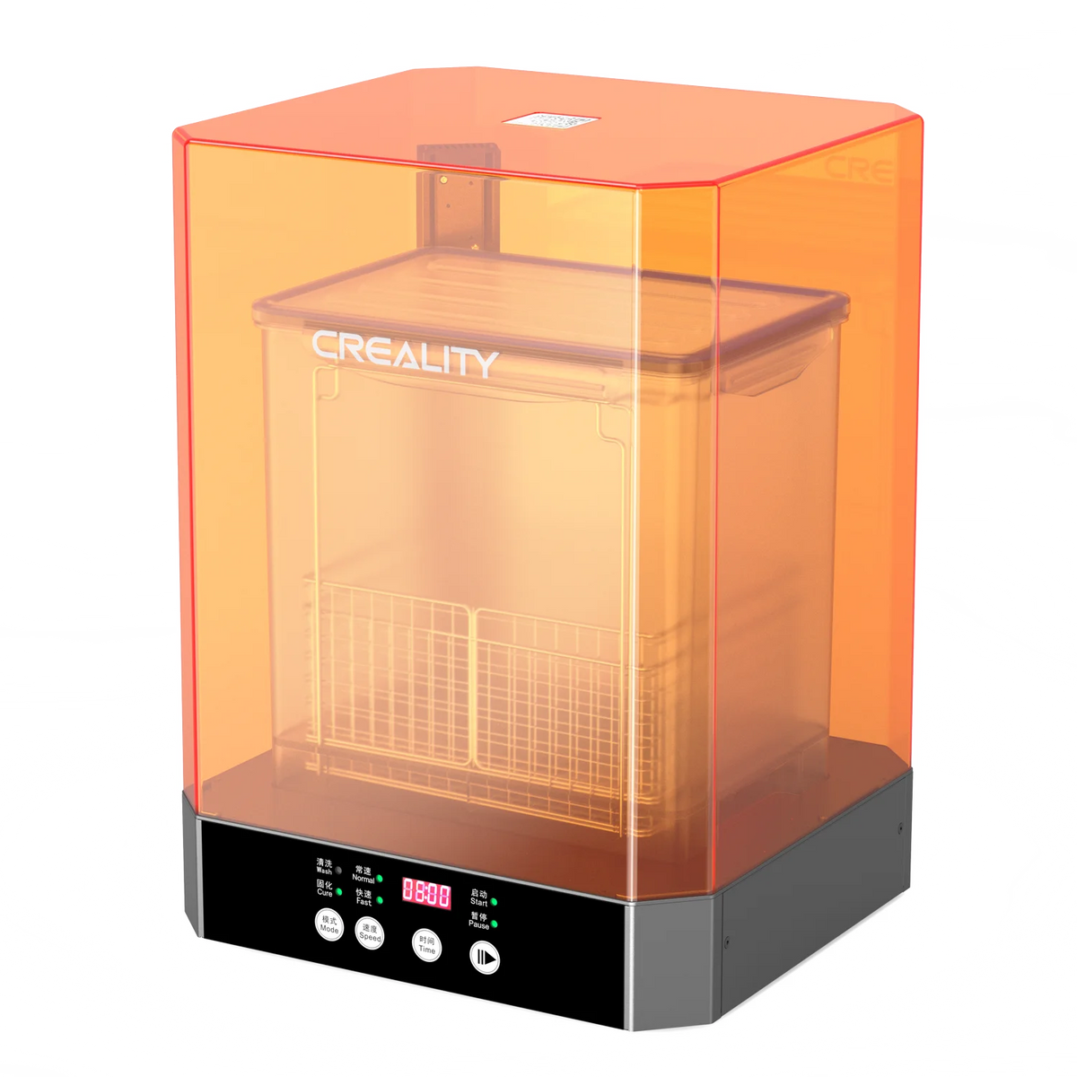 Official Creality UW-03 Wash and Cure Station for LCD/SLA/DLP Resin 3D Printing, 360�� Rotational Stronger Curing, Anti-fall Drying Station, Upgraded 405nm UV Light with Wash Basket