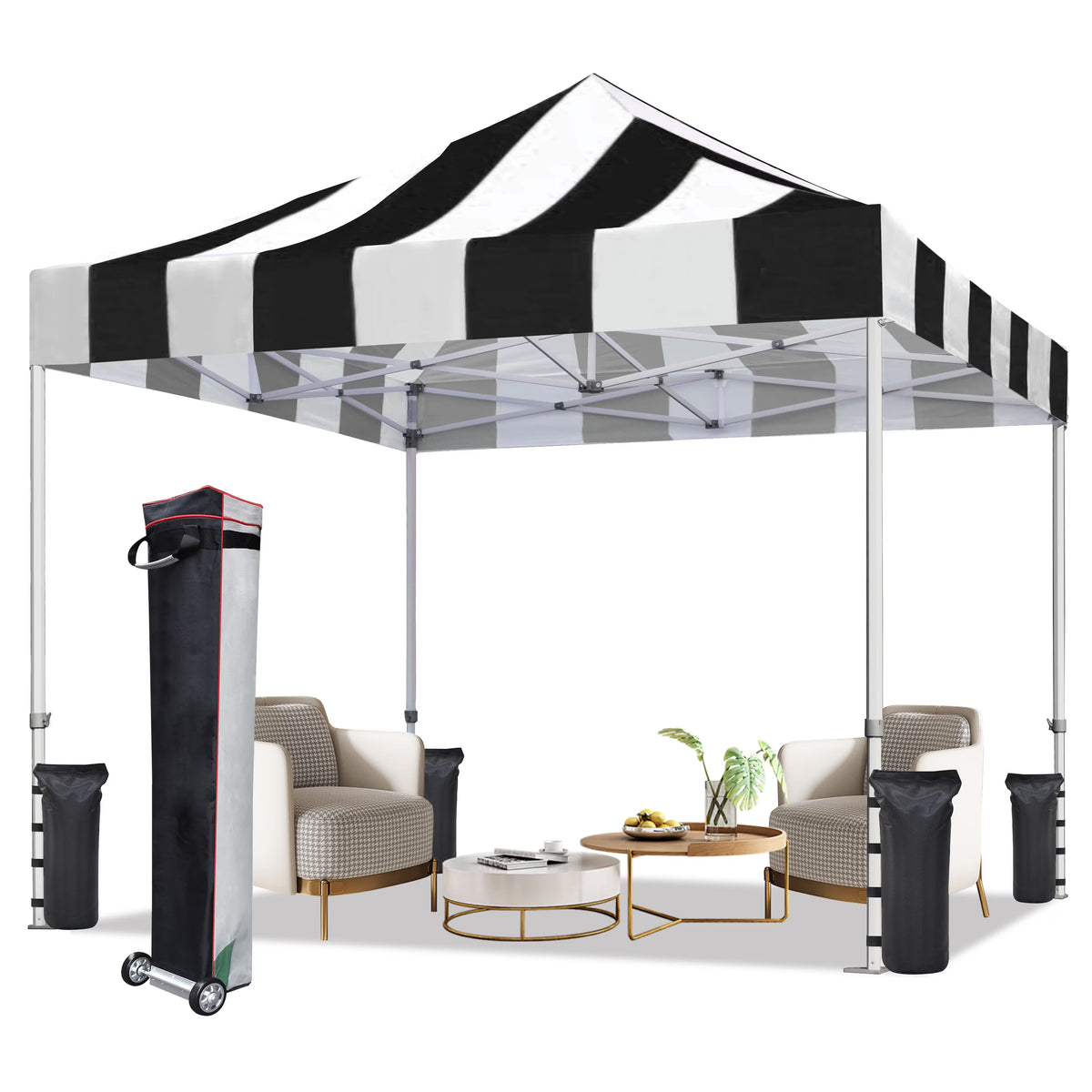 Eurmax Canopy 10' x 10' Beige Pop-up and Instant Outdoor Canopy