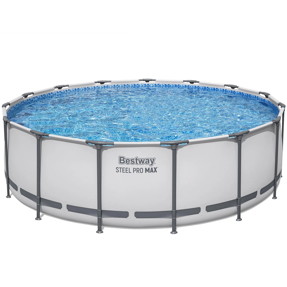 Bestway: Steel Pro MAX 15' X 48" Above Ground Pool Set - 4231 Gallon, Outdoor Family Pool, Corrosion & Puncture Resistant, Includes Filter, Pump, Ladder & Cover
