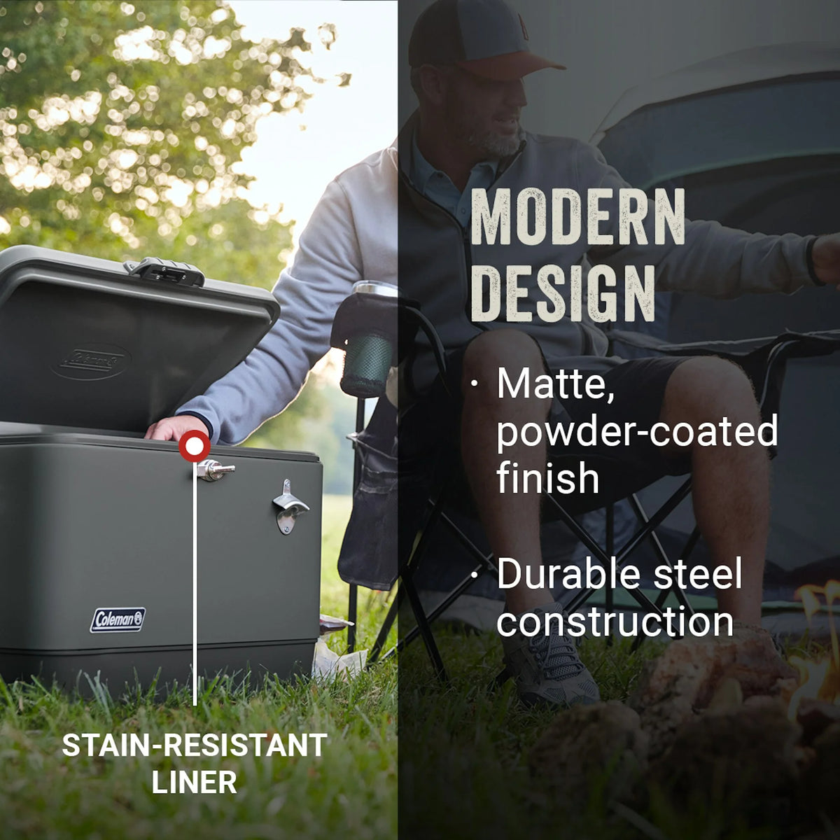Coleman Reunion™ 54-Quart Steel Belted® Matte Cooler, Midnight