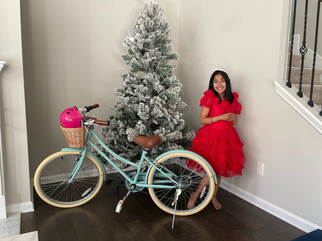 Glerc Missy 24" Girls Cruiser Bike 6-Speed Women's Hybird Bicycle for Ages 7-11 Years, Mint Green