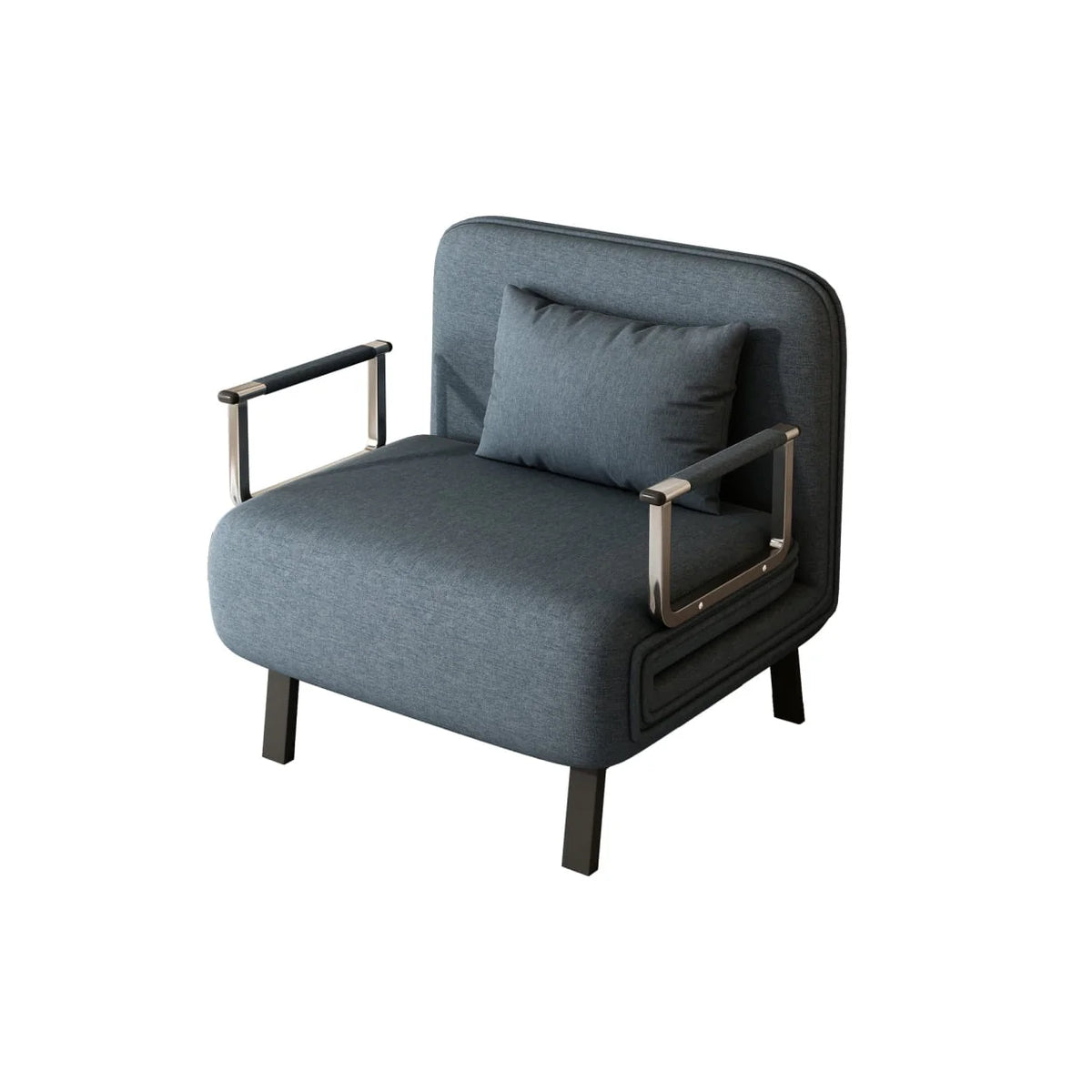 31.5″Convertible Sofa Bed Sleeper Chair, Tri-fold Upholstered Armchair Sleeper with Pillow, Folding Leisure Chaise Lounge Couch with 5 Angle Adjustable Backrest, Single Lazy Bed for Office Apartment