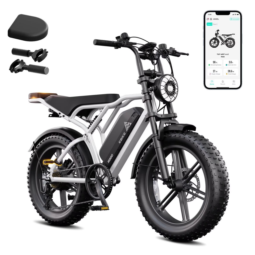 TST Electric Bike for Adults, 750W Peak 1500W Motor, 20"x4" Fat Tire, E Mountain Bike, 48V/15AH UL2849
