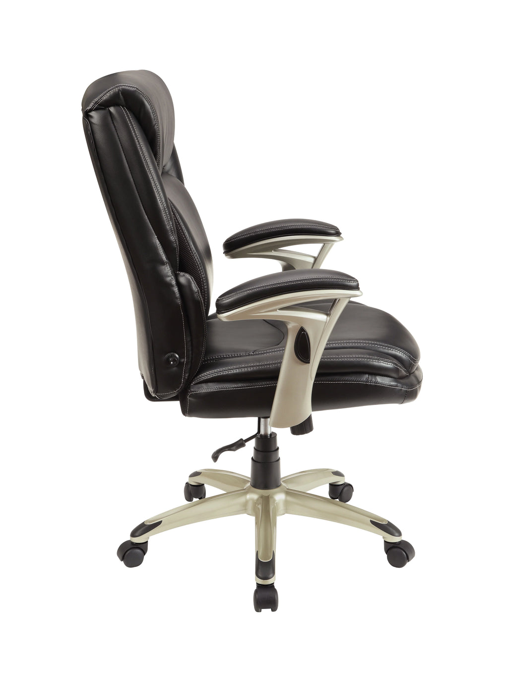 Serta Executive Manager Chair with Adjustable Lumbar Support and Comfort Coils, Black