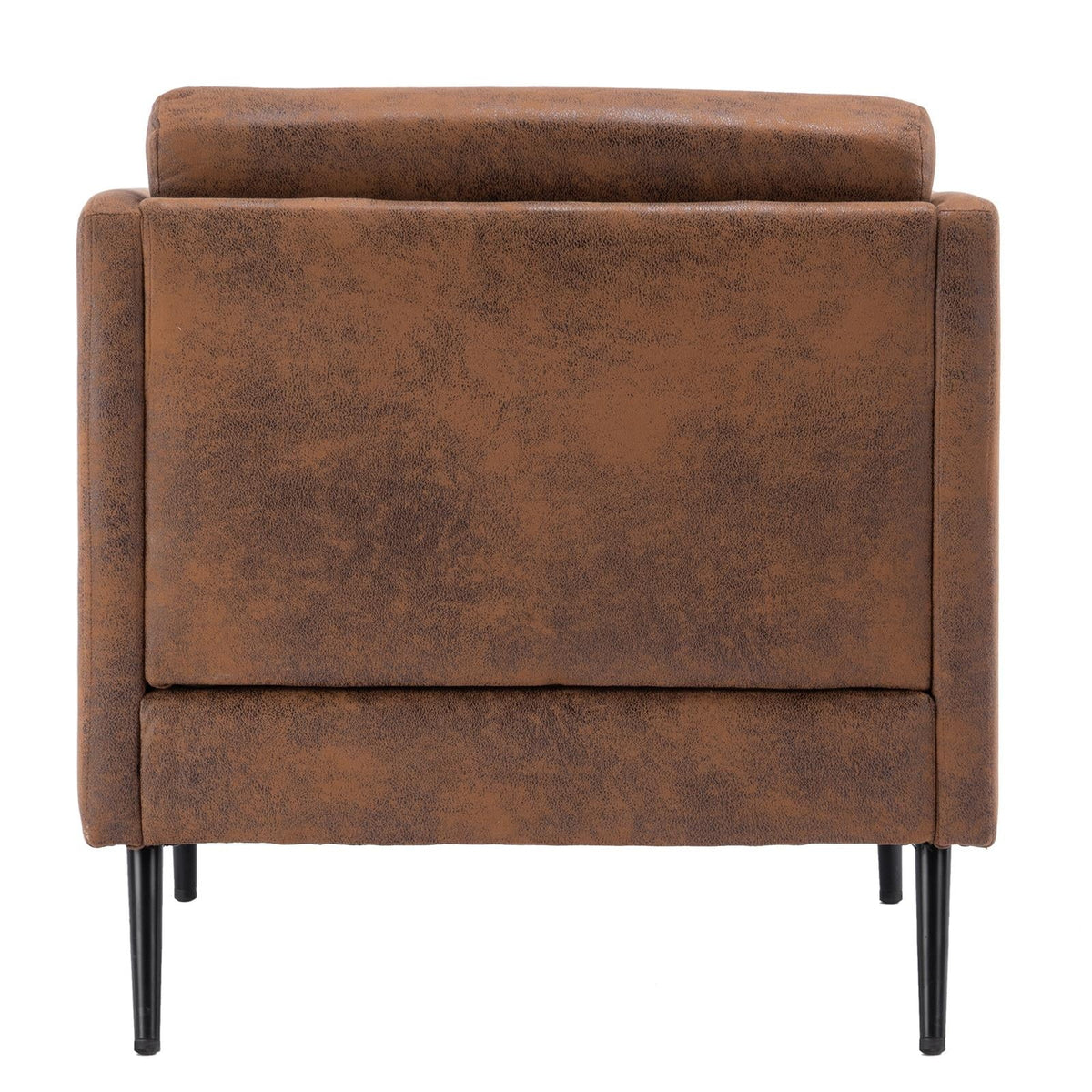 Ktaxon Modern Club Chair, Bronzing Cloth Fabric Arm Chair, Single Sofa Chair for Reading, Max Load 400LBS Upholstered Leisure Living Room Chair Brown