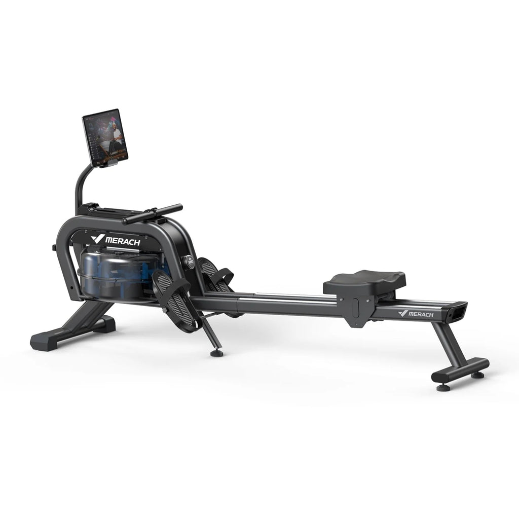 MERACH Water Rowing Machine 16 Levels Magnetic Auto Resistance 350lb Max Weight Rower for Home
