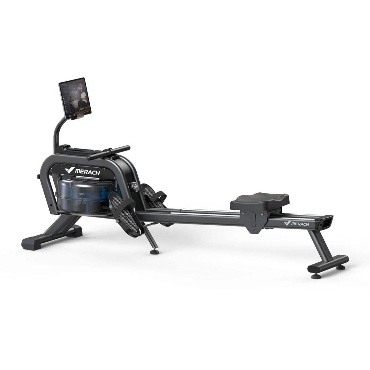MERACH Water Rowing Machine 16 Levels Magnetic Auto Resistance 350lb Max Weight Rower for Home