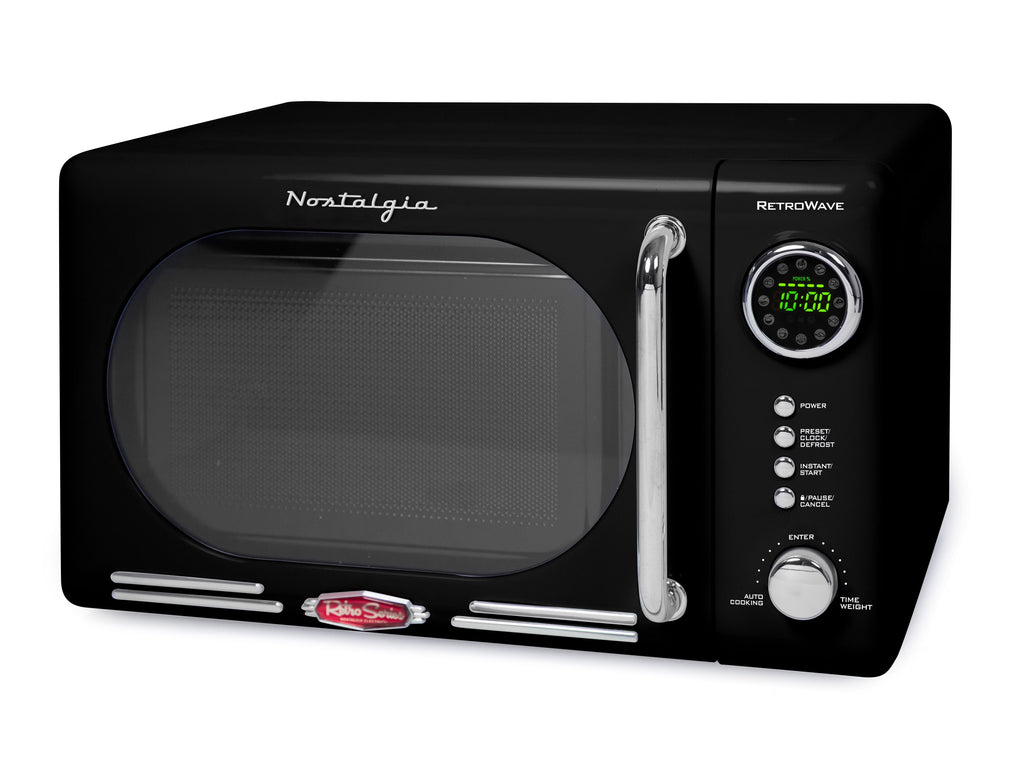 Nostalgia Retro Microwave for Countertop 0.7 cu ft Vintage Microwave, Pink