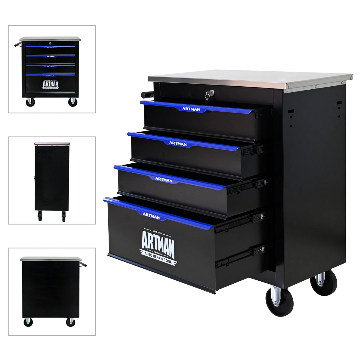 ARTMAN 6-Drawer Tool Storage Chest with  Lockable Wheel,6 Drawer  Tool Storage Cabinet for Garage, Warehouse , Repair Shop