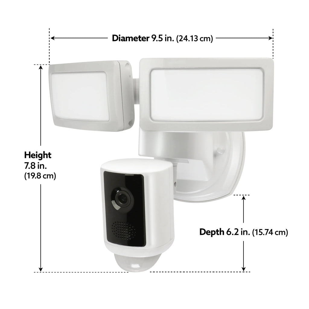 Feit Electric 270 Degree LED 39W Smart Motion Security Light with Camera, Daylight, 10" Adjustable Dual Heads, Dimmable