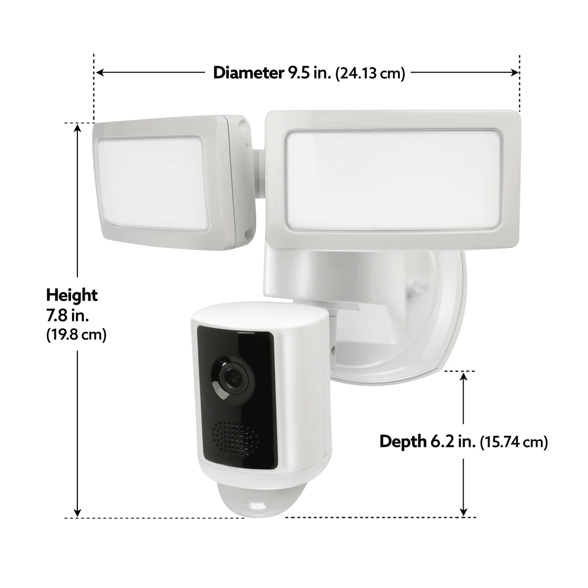 Feit Electric 270 Degree LED 39W Smart Motion Security Light with Camera, Daylight, 10" Adjustable Dual Heads, Dimmable
