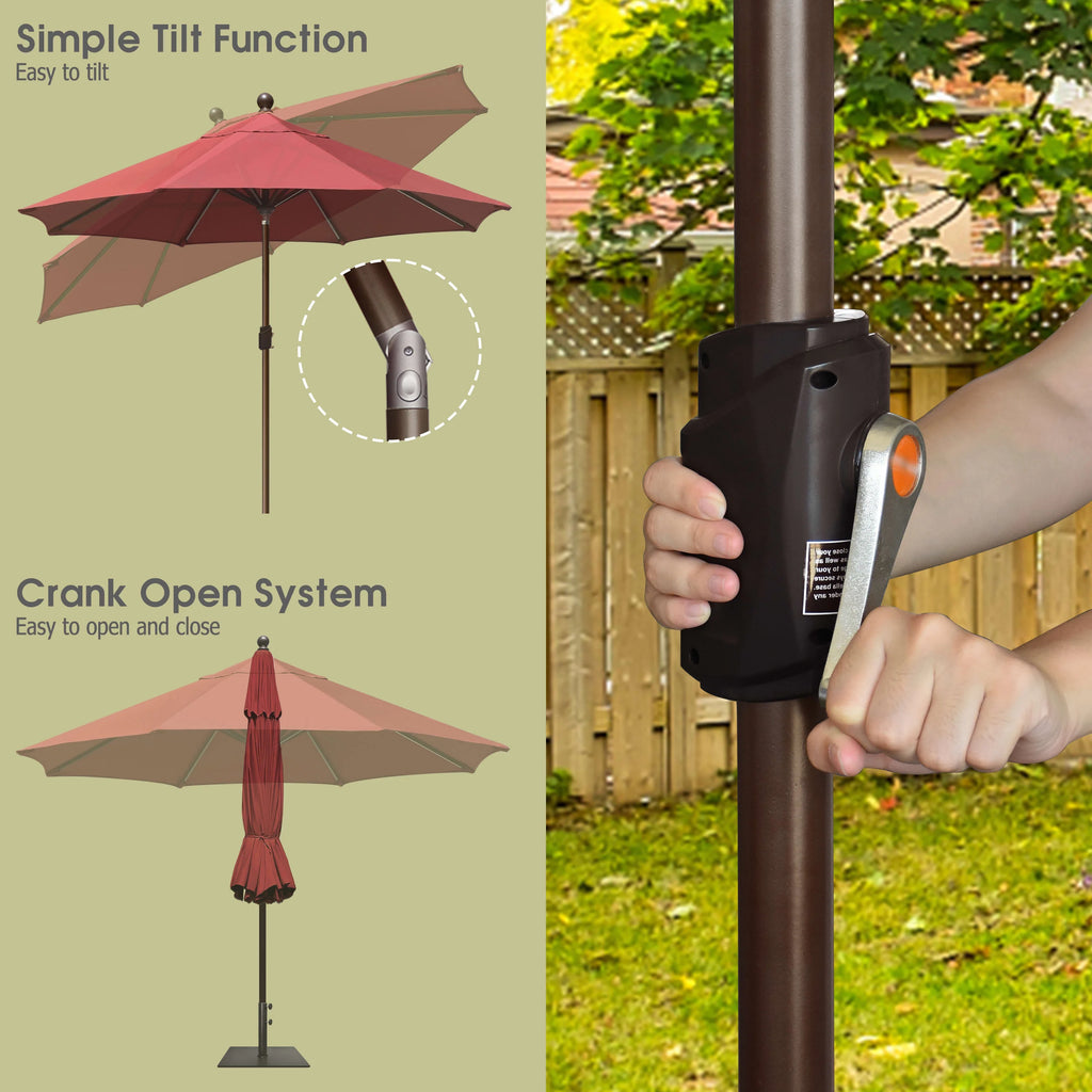 EliteShade 9Ft Market Umbrella Patio Outdoor Table Umbrella��Teal��