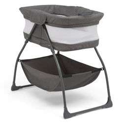 Delta Children TravelMate Compact Fold Bassinet - Features Lights. Sounds and Vibration. Grey Tweed