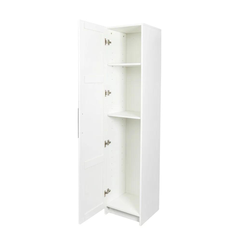 Stackable Wall Cabinet,Solid Wood Storage Cabinet with Adjustable Shelves and Doors,Console Table Side Table for Hallway,Sideboard Buffet Cupboard for Kitchen, 15.75" D x 15.75" W x 70.87" H, White