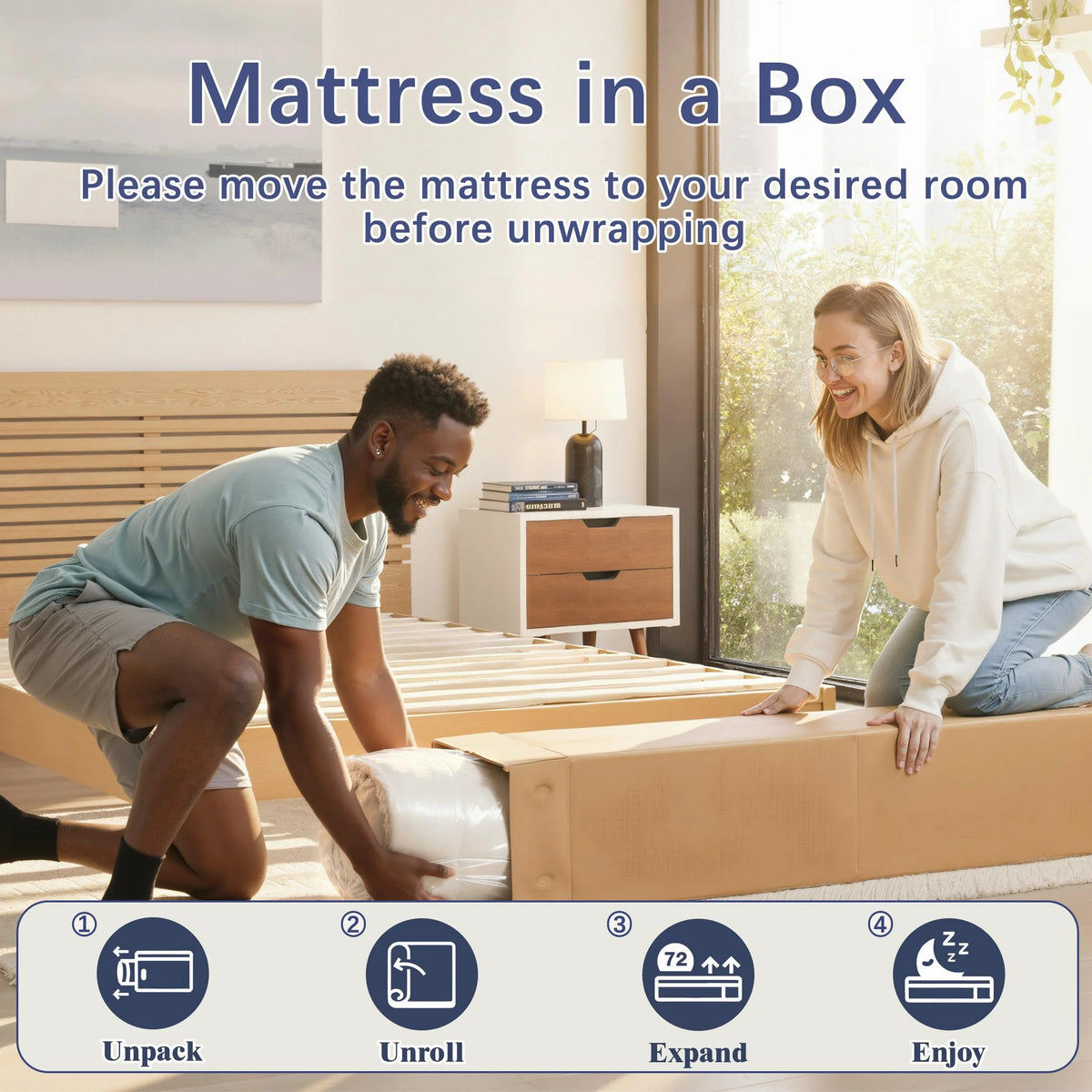 Twin Mattress, PAPROOS 12" Hybrid Memory Foam Mattress in a Box, Cool Individual Pocket Spring Twin Size Mattress with Breathable Knitted Fabric, Edge Support, Medium Firm Mattress, Blue