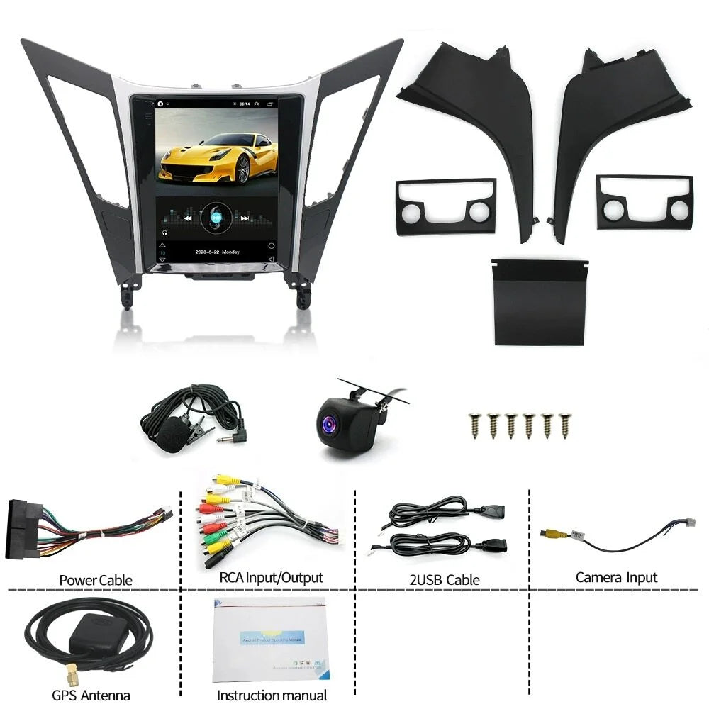 LICHENGTAI Car Stereo Radio For Hyundai Sonata 2011-2015 9.7' Android 13 Carplay Android Auto GPS WIFI Car Navigation, 2+32GB