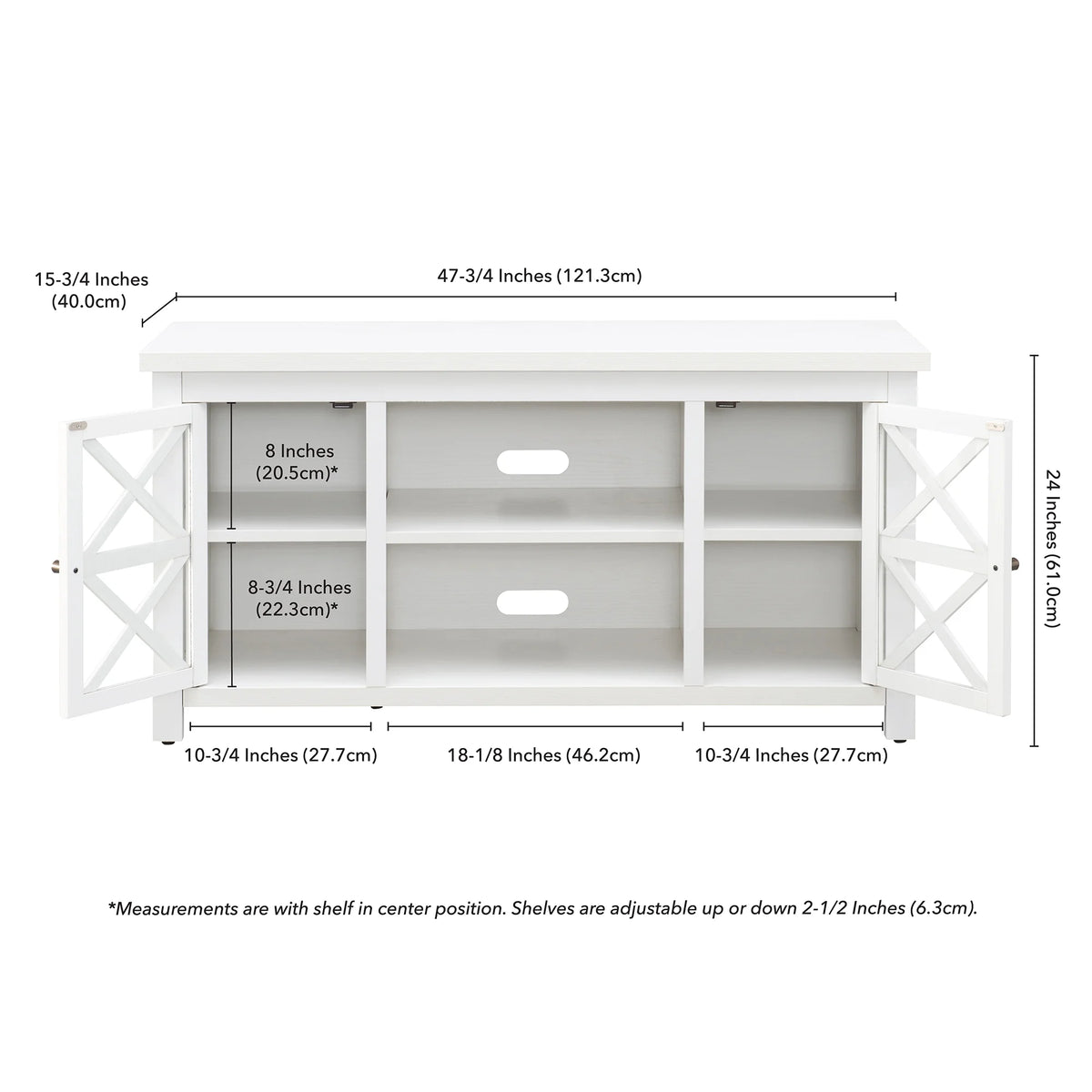 Evelyn&Zoe Colton TV Stand for TV's up to 55", White
