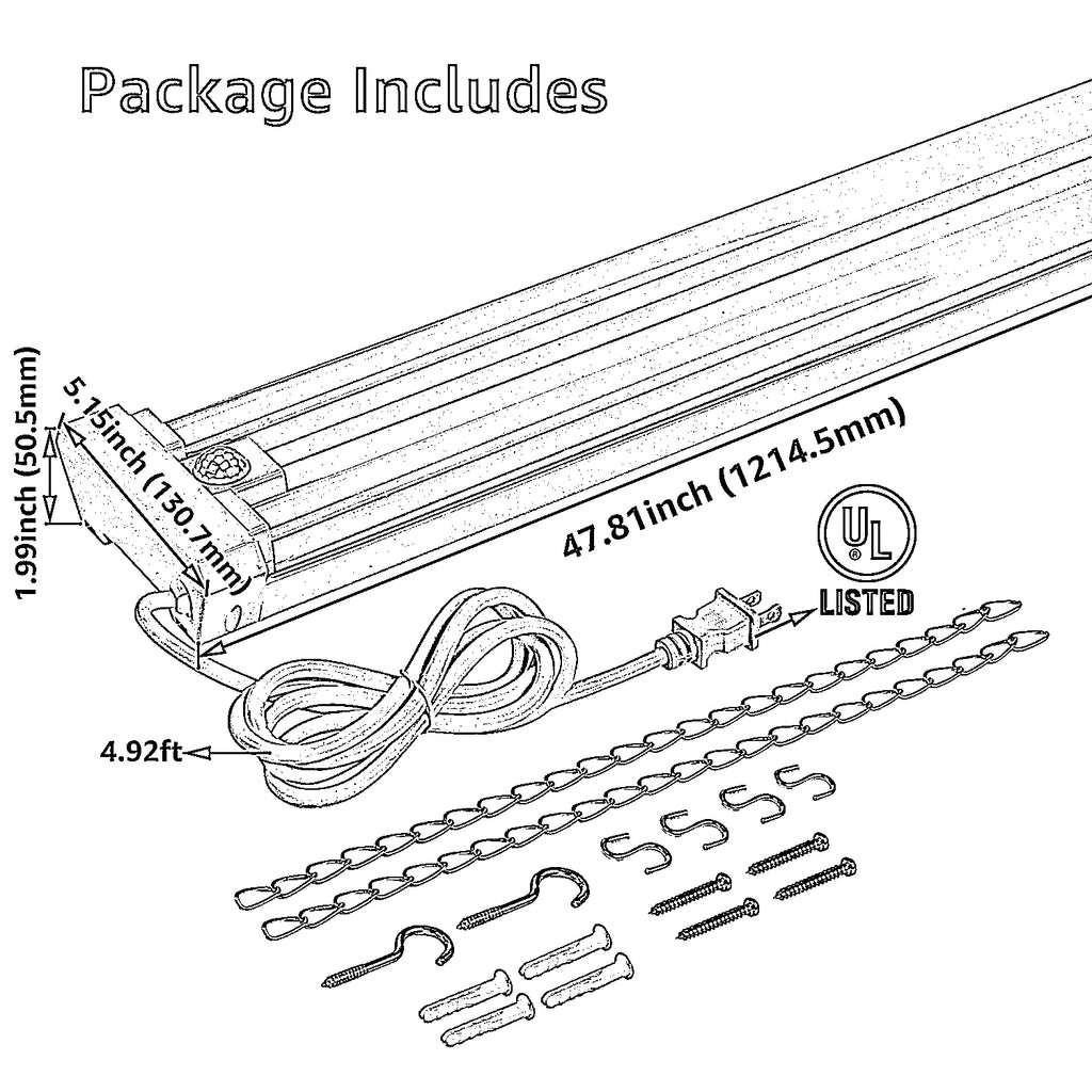 10 Pack Linkable LED Shop Light 4ft, 5000K Daylight, LED Shop Light for Garage